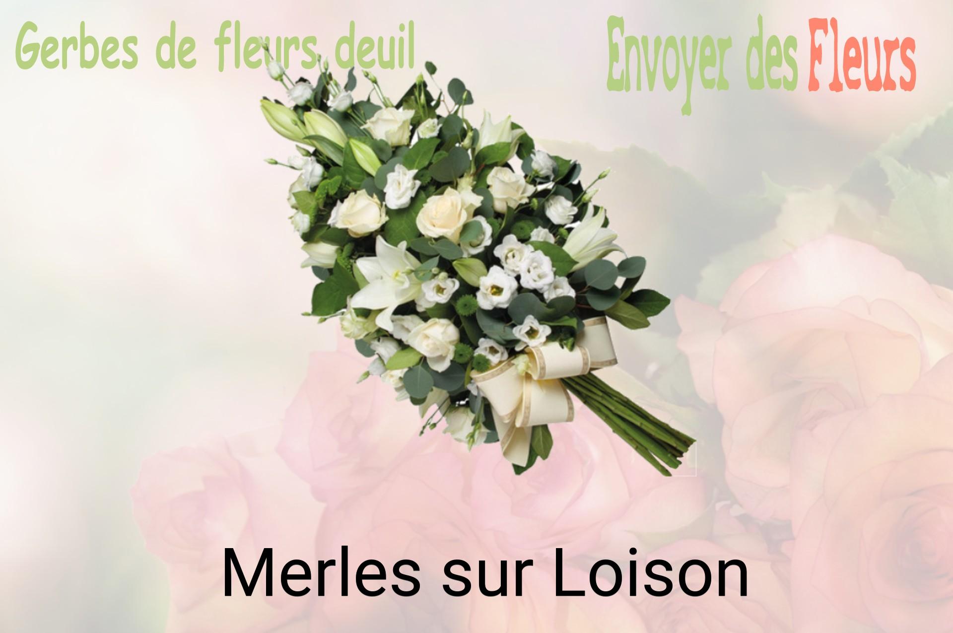 Gerbe de fleurs de deuil livrée à Merles-sur-Loison